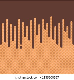 Vector Waffle Background. Vector Illustration.