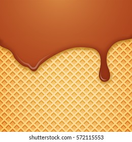 Vector Waffle Background. Vector Illustration.