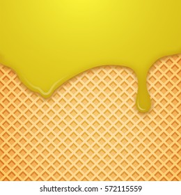 Vector Waffle Background. Vector Illustration.
