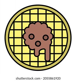 Vector Waffle Filled Outline Icon Design
