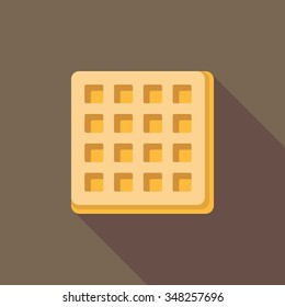 Vector waffle, flat design