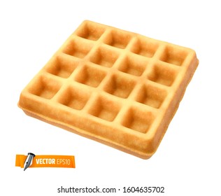 Vector waffle on white background