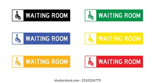 Vector Waiting Room Sign Set