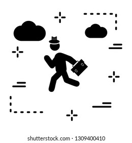Vector walking icon
