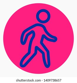 Vector walking icon isolated minimal single flat linear icon for application and info-graphic. Commercial line vector icon for websites and mobile minimalistic flat design.