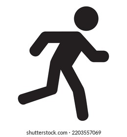 Vector walking icon on a white background.