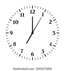 Vector Wall Clock Black And White