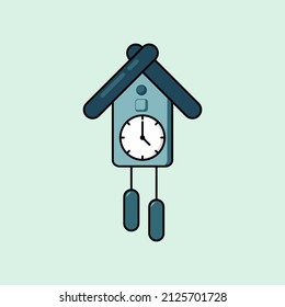 vector wall clock in cool and minimalistic 3d style