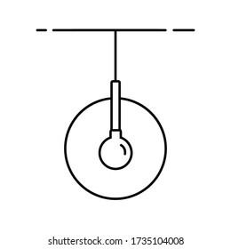 Icono de lámpara de pared vectorial, icono de contorno de una lámpara de pared moderna en un diseño de moda, iluminación del hogar, diseño interior. Iluminación profesional moderna.