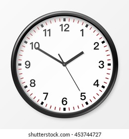 Vector wall office clock.