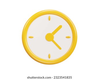 Vector wall round clock 3d icon timekeeping social media countdown time management icon