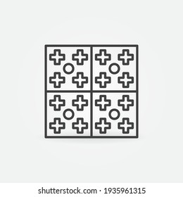 Vector Wall Tile linear concept icon or logo element
