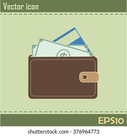 Vector wallet for cards and money