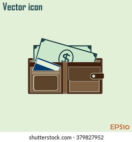 Vector wallet for cards and money