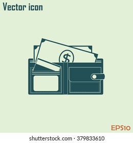 Vector wallet for cards and money
