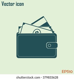 Vector wallet for cards and money