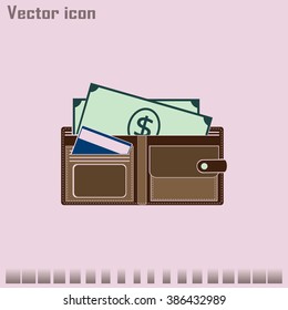 Vector wallet for cards and money