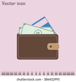 Vector wallet for cards and money