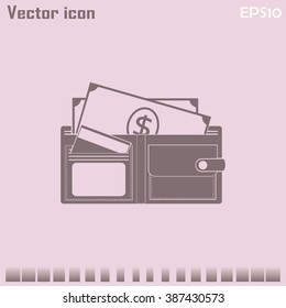 Vector wallet for cards and money