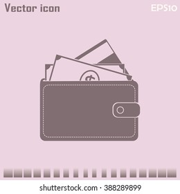 Vector wallet for cards and money