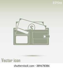 Vector wallet for cards and money