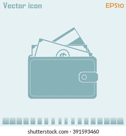 Vector wallet for cards and money