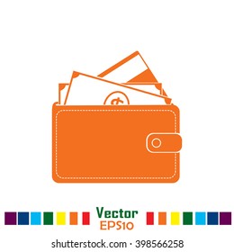 Vector wallet for cards and money
