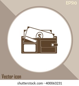 Vector wallet for cards and money