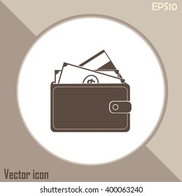 Vector wallet for cards and money