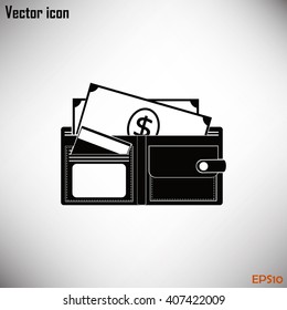 Vector wallet for cards and money