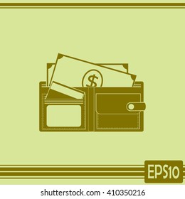 Vector wallet for cards and money