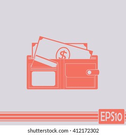 Vector wallet for cards and money