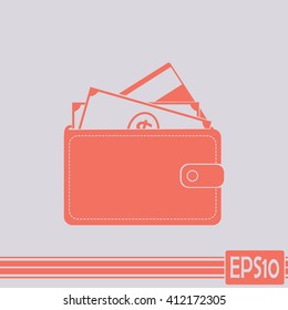 Vector wallet for cards and money