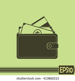Vector wallet for cards and money