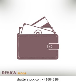 Vector wallet for cards and money