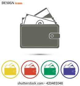 Vector wallet for cards and money