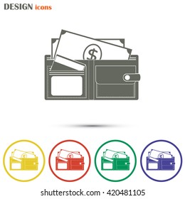 Vector wallet for cards and money