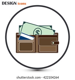 Vector wallet for cards and money