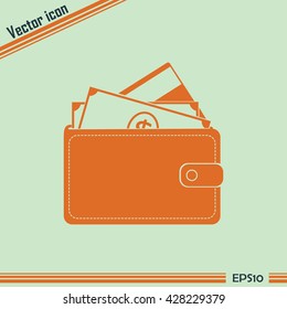 Vector wallet for cards and money