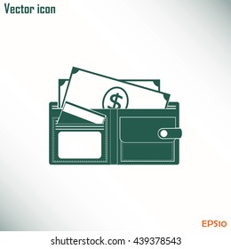Vector wallet for cards and money