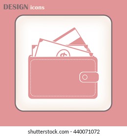 Vector wallet for cards and money
