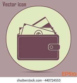 Vector wallet for cards and money