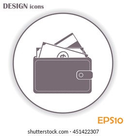 Vector wallet for cards and money