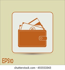 Vector wallet for cards and money