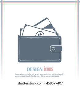 Vector wallet for cards and money