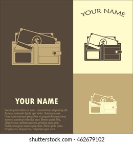 Vector wallet for cards and money