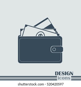 Vector wallet for cards and money