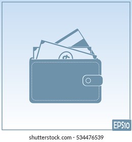 Vector wallet for cards and money