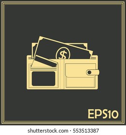 Vector wallet for cards and money