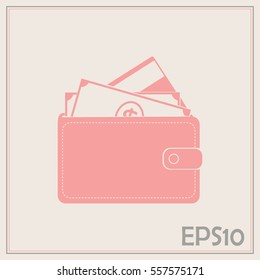 Vector wallet for cards and money